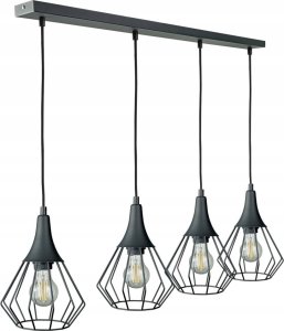 Lampa wisząca Keter Lighting Lampa wisząca 4xE27 SELENE BLACK 1