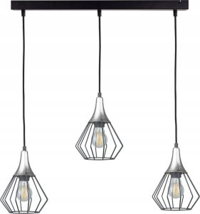 Lampa wisząca Keter Lighting Lampa wisząca 3xE27 SELENE BLACK/SILVER 1