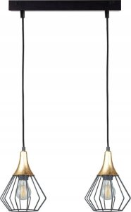 Lampa wisząca Keter Lighting Lampa wisząca 2xE27 SELENE BLACK/GOLD 1