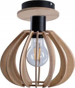 Lampa sufitowa Keter Lighting Lampa sufitowa 1xE27 NICOLETA NATURAL AND BLACK 820 1