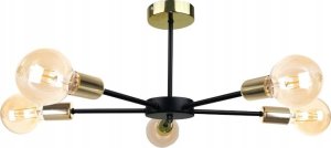 Lampa sufitowa Keter Lighting Lampa sufitowa 5xE27 SUN BLACK/GOLD 1