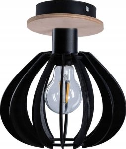 Lampa sufitowa Keter Lighting Lampa sufitowa 1xE27 NICOLETA BLACK AND NATURAL 810 1