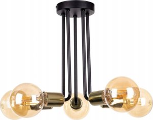 Lampa sufitowa Keter Lighting Lampa sufitowa 5xE27 VENNA BLACK/GOLD 1