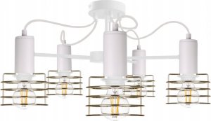 Lampa sufitowa Keter Lighting Lampa sufitowa 5xE27 RUNE WHITE/GOLD 1