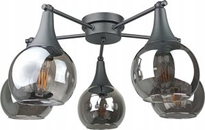 Lampa sufitowa Keter Lighting Lampa sufitowa 5xE27 STAR SMOKY BLACK 1