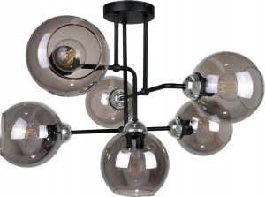 Lampa sufitowa Keter Lighting Lampa sufitowa 6xE27 COSMO BLACK/SILVER 1