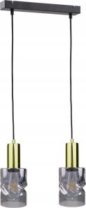 Lampa wisząca Keter Lighting Lampa wisząca 2xE27 CROSS BLACK/GOLD 1