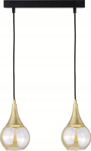 Lampa wisząca Keter Lighting Lampa wisząca 2xE27 LACRIMA HONEY/GOLD 1