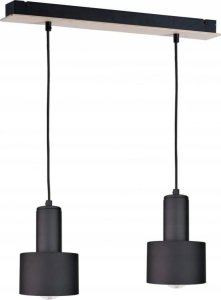 Lampa wisząca Keter Lighting Lampa wisząca 2xE27 LUCE BLACK WOOD 1