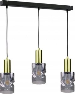 Lampa wisząca Keter Lighting Lampa wisząca 3xE27 CROSS BLACK/GOLD 1