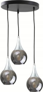 Lampa wisząca Keter Lighting Lampa wisząca 3xE27 LACRIMA SMOKY/SILVER 1