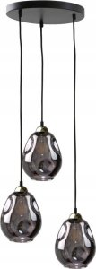 Lampa wisząca Keter Lighting Lampa wisząca 3xE27 LOKI BLACK/GOLD 1