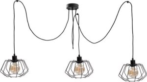 Lampa wisząca Keter Lighting Lampa wisząca 3xE27 LUNA BLACK 1