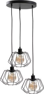 Lampa wisząca Keter Lighting Lampa wisząca 3xE27 LUNA BLACK 1