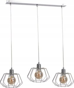 Lampa wisząca Keter Lighting Lampa wisząca 3xE27 LUNA SILVER 1