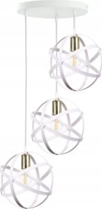 Lampa wisząca Keter Lighting Lampa wisząca 3xE27 POLA WHITE/GOLD 1