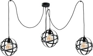 Lampa wisząca Keter Lighting Lampa wisząca 3xE27 POLA BLACK 1