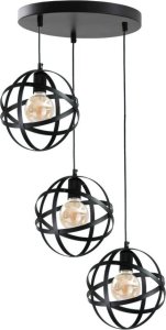 Lampa wisząca Keter Lighting Lampa wisząca 3xE27 POLA BLACK 1