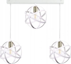 Lampa wisząca Keter Lighting Lampa wisząca 3xE27 POLA WHITE/GOLD 1