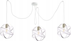 Lampa wisząca Keter Lighting Lampa wisząca 3xE27 POLA WHITE/GOLD 1