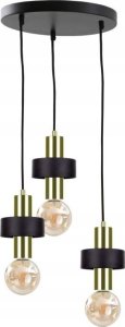 Lampa wisząca Keter Lighting Lampa wisząca 3xE27 UNICA BLACK/GOLD 1