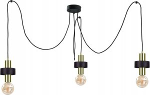 Lampa wisząca Keter Lighting Lampa wisząca 3xE27 UNICA BLACK/GOLD 1