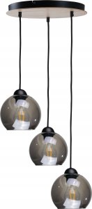 Lampa wisząca Keter Lighting Lampa wisząca 3xE27 YUNO WOOD BLACK/NATURAL 1