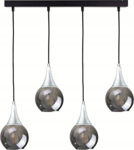 Lampa wisząca Keter Lighting Lampa wisząca 4xE27 LACRIMA SMOKY/SILVER 1