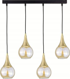 Lampa wisząca Keter Lighting Lampa wisząca 4xE27 LACRIMA HONEY/GOLD 1