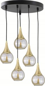 Lampa wisząca Keter Lighting Lampa wisząca 5xE27 LACRIMA HONEY/GOLD 1