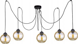 Lampa wisząca Keter Lighting Lampa wisząca 5xE27 AMBRE BLACK 1