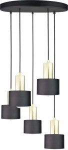 Lampa wisząca Keter Lighting Lampa wisząca 5xE27 LUCE BLACK GOLD 1