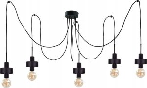 Lampa wisząca Keter Lighting Lampa wisząca 5xE27 UNICA BLACK 1