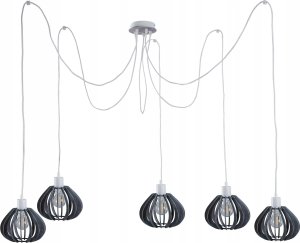 Lampa wisząca Keter Lighting Lampa wisząca 5xE27 NICOLETA GREY 839 1