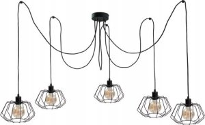 Lampa wisząca Keter Lighting Lampa wisząca 5xE27 LUNA BLACK 1