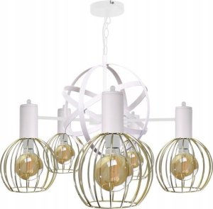 Lampa wisząca Keter Lighting Żyrandol 5xE27 SATELLITE WHITE 1