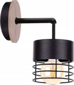 Kinkiet Keter Lighting Kinkiet 1xE27 CASA BLACK WOOD 1