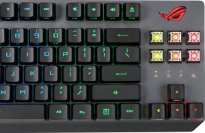 Klawiatura Asus ASUS ROG Strix Scope RX TKL Wireless Deluxe klawiatura USB + RF Wireless + Bluetooth AZERTY Francuski Czarny 8