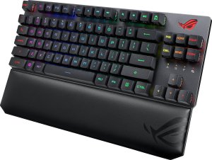 Klawiatura Asus ASUS ROG Strix Scope RX TKL Wireless Deluxe klawiatura USB + RF Wireless + Bluetooth AZERTY Francuski Czarny 10