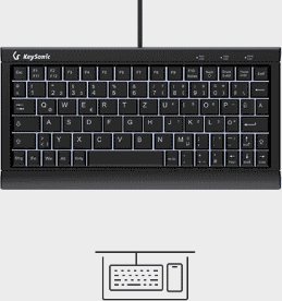 Podkładka Keysonic KeySonic KSK-3011ELC (DE) klawiatura USB QWERTZ Niemiecki Czarny 5