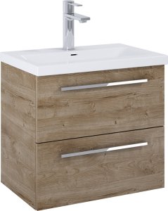 A857969808 / ROCA / KWADRO / SZAFKA ŁAZIENKOWA 60 CM Z 2 SZUFLADAMI, DO KOMPLETACJI Z UMYWALKĄ HEBE, DĄB CANELA / ZAMIENNIK 168957 / 1