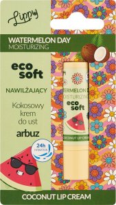 ECOSOFT_Lippy Day kokosowy krem do ust Watermelon 4,8g 4