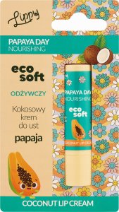 ECOSOFT_Lippy Day kokosowy krem do ust Papaya 4,8g 3