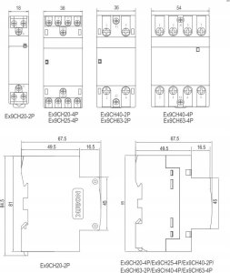 Noark Stycznik instalacyjny Noark 102412 Ex9CH25 40 230V 50/60Hz 2