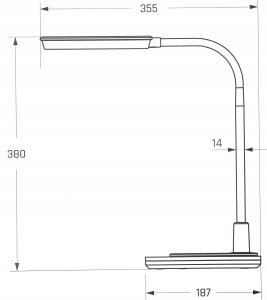 Lampka biurkowa Maxcom biała  (MAXCOMML3100WHITE) 2