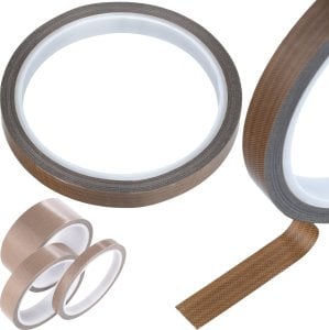 Rosfix TAŚMA TEFLONOWA OCHRONNA 300C Z KLEJEM DO ZGRZEWARKI 10M 0,18MM 30MM HQ 1