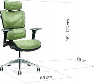 Krzesło biurowe Bemondi Ergonomiczny fotel biurowy ERGO 600 zielony 7