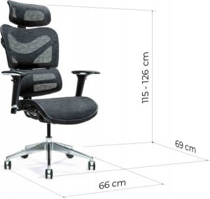 Krzesło biurowe Bemondi Ergonomiczny fotel biurowy ERGO 600 czarny 8