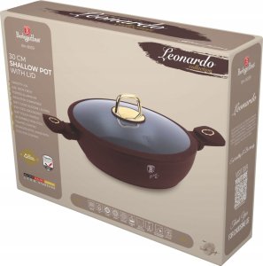 Berlinger Haus PŁASKI GARNEK TYTANOWY Z POKRYWĄ 30cm BERLINGER HAUS BH-8039 LEONARDO 3