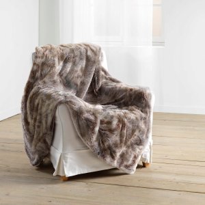 Douceur d`Interieur Miekki koc ze sztucznego futra, BEIGE 2